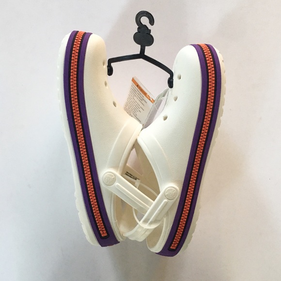 Crocs Unisex Zipper Band Clogs White Size 10 - Picture 6 of 9